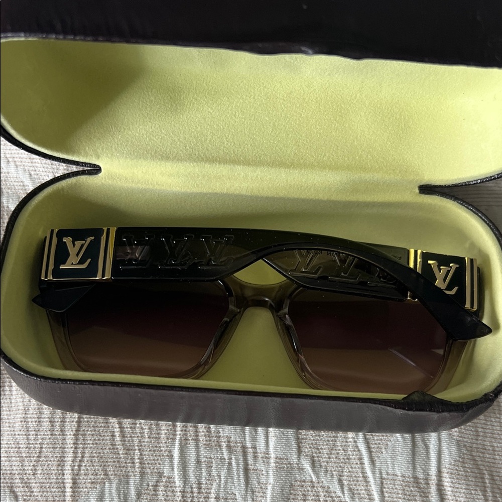 Louis Vuitton Dark Brown Leather Sunglasses - Picture 6 of 15